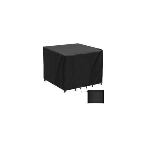 Housses Table de Jardin, 420D Oxford Carre Housse Salon de Jardin Imperméable, Résistance au Vent, Bache Protection Carre Table Jardin Exterieur,90x90x90cm-Crezuo