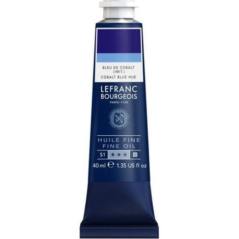 Peinture à l'huile - Fine - Bleu de cobalt imitation - 064 - Lefranc Bourgeois - 40ml (1/2)
