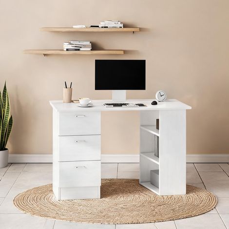 Bureau blanc en bois 120 x 49 x 72 cm (1/5)