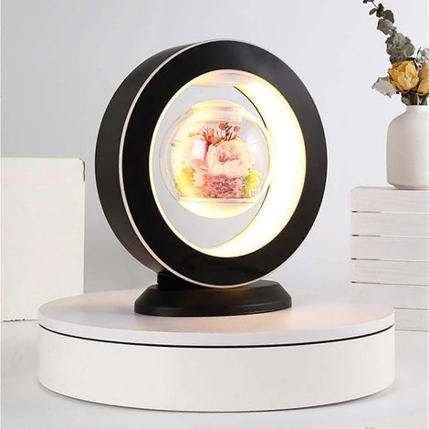 Magnetisch schwebende Blume mit LED-Licht, 360° schwebende ewige Rose – das perfekte Geschenk für Zuhause und Verliebte
