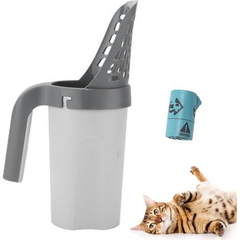 Pelle à litière portable pour chat avec boîte de rangement pour le nettoyage (1/5)