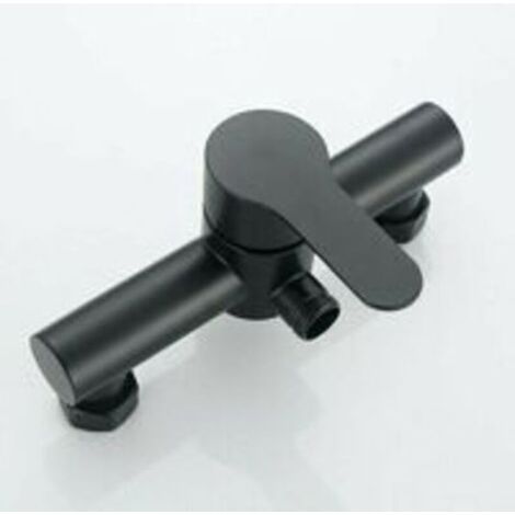 Baignoire Robinet De Douche Noir En Acier Inoxydable Salle De Bains Baignoire Robinet De Douche Pommeau De Douche Fixé Au Mur