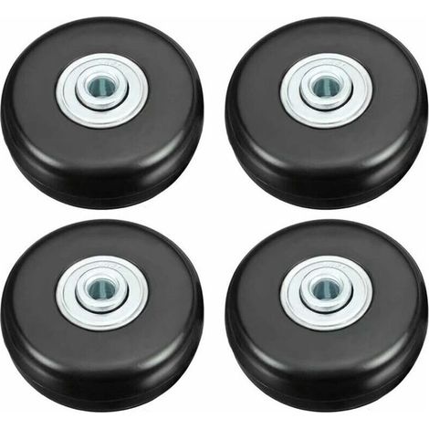 Roulette Valise, Bagage Valise Réparation Roulette Charge Lourd 50mm Muette Caoutchouc Universelle Pivotante Roue Rechange Transport Remplace Roulette 4PCS pour Valise/Bagage/Voyag (1/4)