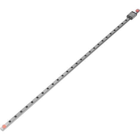 Rail coulissant de guidage de mouvement en acier à roulement miniature de guidage linéaire avec bloc de chariot pour équipement miniaturisé 600 mm (1/4)
