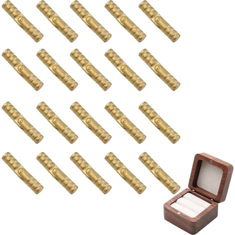 20pcs Mini Invisible Brass Hinges, Gold-Plated Zinc Alloy Hidden Hinges, 5mm Invisible Hinges for Jewelry Boxes, Cases, Wooden Boxes, Miniature Furniture and DIY Projects (1/5)
