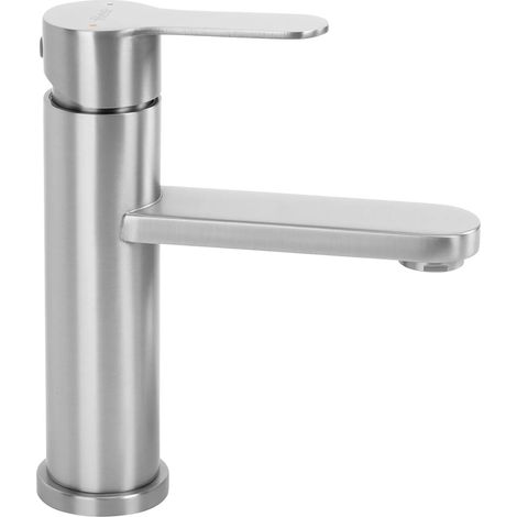 Washbasin Tap Rea Arcos Low Brush Nickel