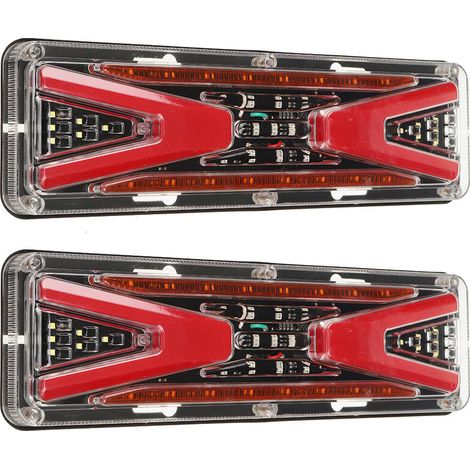 unidades de luces traseras LED dinámicas de 12 V para coches, camiones, autobuses y caravanas (12 V) con función de intermitente, freno y marcha atrás. (1/5)