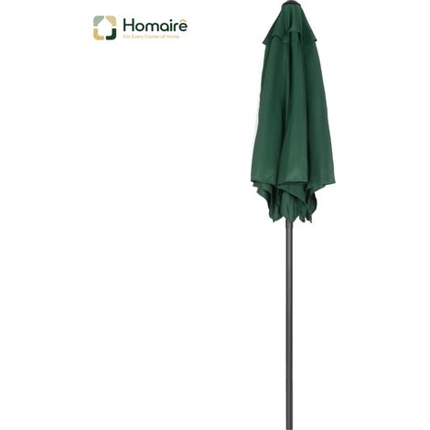 HOMAIRE Sonnenschirm sechseckig Ø196 cm avec Knickfunktion, windfest stabil pour Strand, Balkon et Garten, Grün