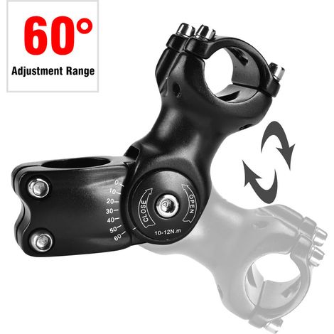 Potence de guidon Wake Bikes, accessoires de cyclisme pour VTT et vélo de route, noir (1/5)