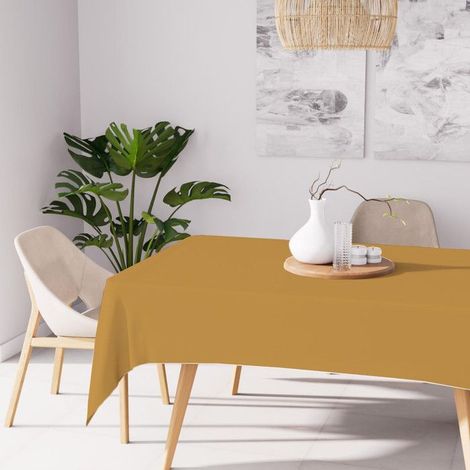 Nappe anti-tâches rectangle 140X200 cm ALIX gold, par Soleil d'Ocre