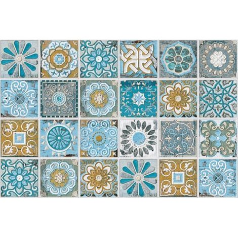 10x10cm Autocollants for carrelage Peel Stick auto-adhésif dosseret papier peint cuisine salle de bains décor à la maison carrelage mural Wallsticker pour Salle 24 pièces (1/3)