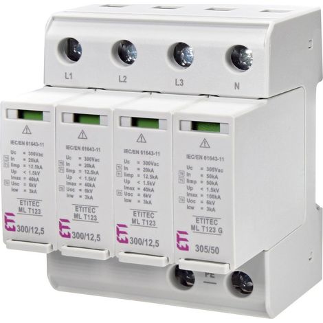 Parafoudre eti ml t123 montage rail DIN protection 1.5 kV