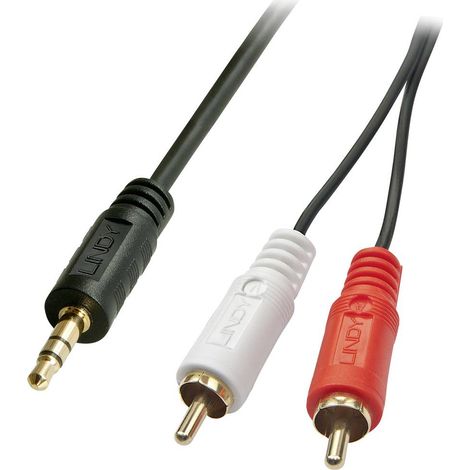 Câble de raccordement LINDY 35682 Cinch-RCA / Jack audio [2x Cinch-RCA mâle - 1x Jack mâle 3.5 mm] 3 (1/4)