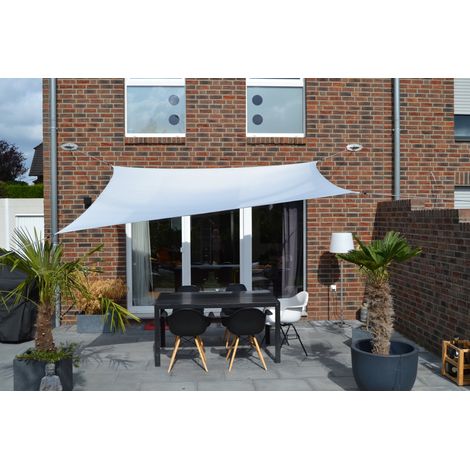 Vierecksonnensegel 250 x 300 cm - Polyester - Farbe silbergrau (1/5)