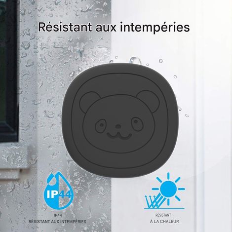 Sonnette sans fil noire pour chien à activation tactile – Accessoire pour l'apprentissage de la propreté et signal d'extérieur – Jolie sonnette pour chien (1/4)