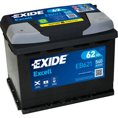 Batería de coche Tudor 62Ah EB621 Exide