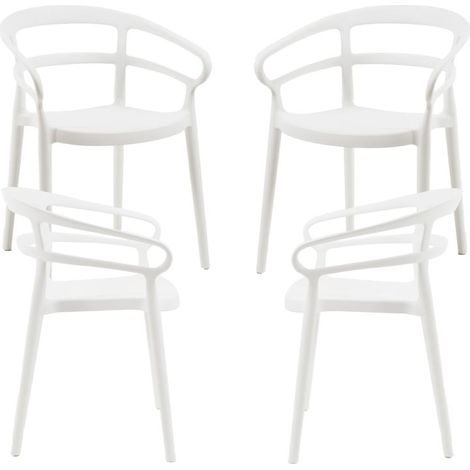 Packs Sillas Jardín - Pack 4 Sillas Kope - Blanco (1/5)