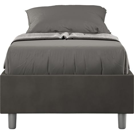 Letto Singolo Sommier 80x200 cm Senza Rete Azelia Grigio (1/3)