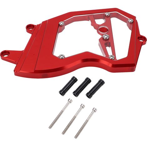 Carter de chaîne avant CNC en alliage d'aluminium, protège-moteur de remplacement pour moto ZX6R 2009-2021, rouge, protection de transmission, accessoire de carénage haute résistance. (1/5)