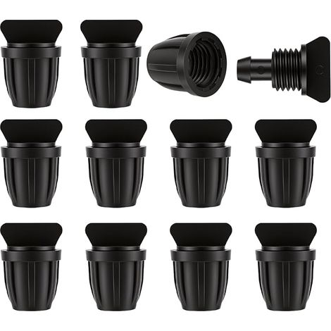 10 Pièces Bouchon d'Extrémité 8 12 mm pour Tuyau d'Irrigation Goutte à Goutte,Accessoires pour irrigation directe, Raccord Tuyau d'Arrosage pour Micro Irrigation,Jardin extérieur accessoires (1/5)