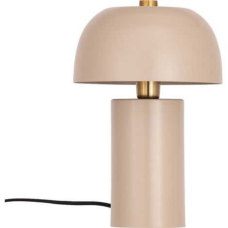 Lampada da tavolo a fungo in metallo D. 26 x H.39 cm Beige - WINDY