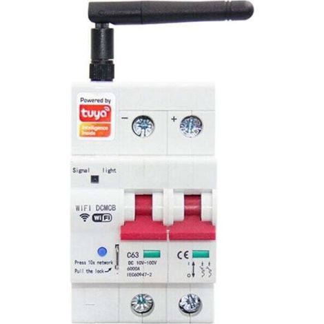 Disjoncteur CC intelligent 2P avec contrôle par application Wi-Fi 63 A