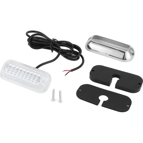 Projecteur submersible pour coque de bateau, 27 LED acier inoxydable, lampe marine étanche 50W DC10-30V (1/5)