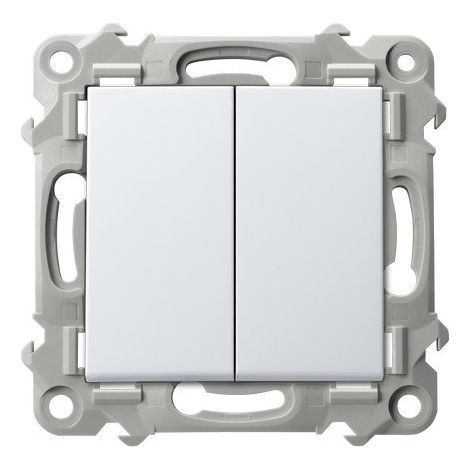 Interruttore a candelabro bianco Ospel Szafir ŁP-2Z/m/00