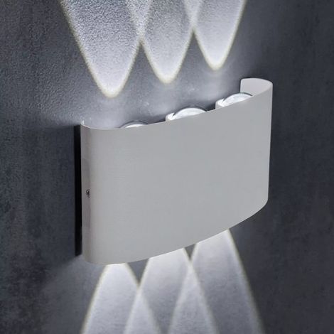 Applique LED bianco 16W Doppia Luce IP65 per Esterni Facile Montaggio 6500k
