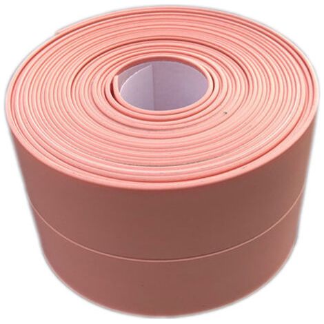 (2 pièces Rose)Plinthe souple - Bande d'extrémité pour cuisine et salle de bain 22 mm 3,2 m, joint auto-adhésif, bande pliante flexible, joint d'étanchéité (1/5)