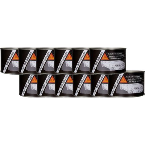 Set aus 12 Spachtelmassen zum Füllen und Fertigstellen - SIKA MRP Soft Light - Hellgelb - 1,68kg