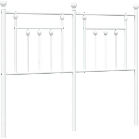 Tête de lit métal blanc 120cm (1/5)
