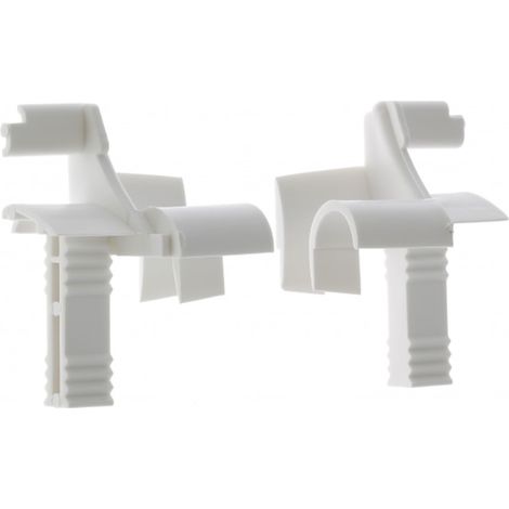 Cyclingcolors – Paire de tulipes pour volet roulant monobloc à pan coupé 45° – Compatible lames PVC 7 à 9mm – Couleur blanche – Accessoire de protection fenêtre