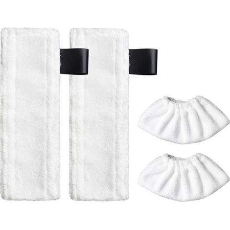 2-Pack Microfiber Covers and 2 Cloths for Kärcher SC5/SC4/SC3/SC2 Easy Fix, Replacement Covers