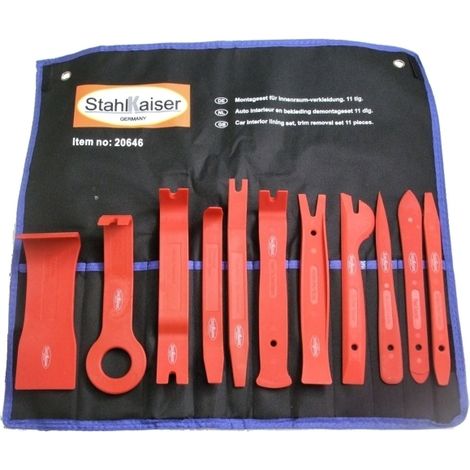 Kit rimozione pannelli interni auto/Leve staccabottoni in resina set 11 pz