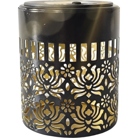 Lampes Solaires pour Clôture Extérieur Lanternes Fleurs Creuses - Lanternes Solaires Extérieur Étanches - pour portes garages balcons gazebos abris terrasses patios cours porches