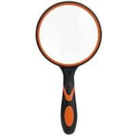 Grande loupe de lecture en verre pour livres scientifiques, journaux, lecture, insectes, passe-temps, observation de qualité supérieure,Noir et orange