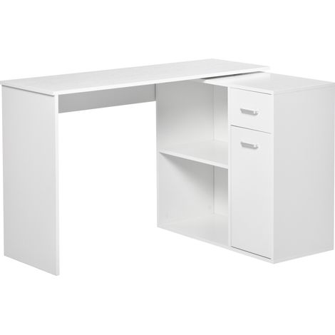 Bureau d’angle modulable avec rangements MATOO blanc (1/5)