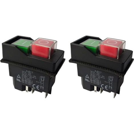Commutateurs éLectromagnéTiques à Bouton-Poussoir pour Outils de Jardin KJD17 250V 5 Broches - 2 pcs (1/5)