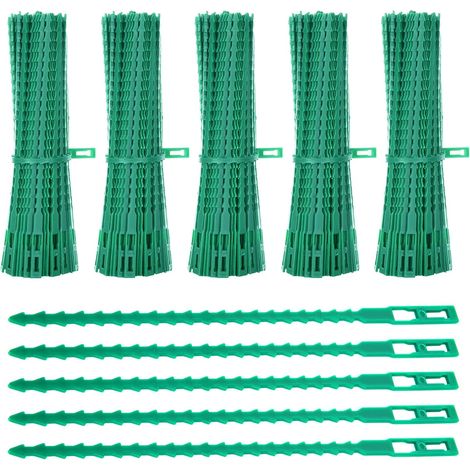 TONCHEAN Lien pour végétaux,Lot de 600 Attaches de Plantes, 23CM Attaches de Jardin Réglable Liens de Serrage en Plastique pour Jardin Flexible, Attache Tomates de Câble de Jardin pour Aider à Souteni
