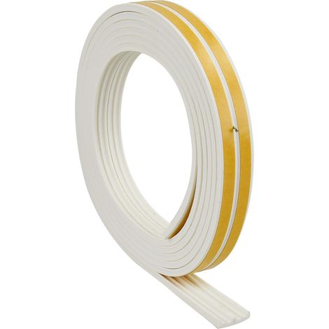 Dunnet Tools 5m Anti-Collision Door & Window Seal Weather Strip Tape Doors Windows Draught Excluder Self-Adhesive Rubber D Type EPDM Foam Strip Seal Weather Draught Proof (E Type Black 5Mtr x 4mm) (1/5)