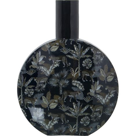 Vase Métal Émaillé Léopards 22X10X30 Cm (1/5)