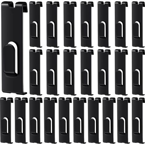 Ganchos metálicos para montaje en pared para paneles de malla de alambre, accesorios para exhibir marcos de fotos y obras de arte (negro, 25 piezas) (1/5)