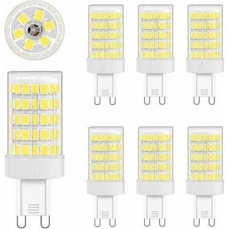 Ampoule G9 LED Blanc Froid, 10W LED G9 6000K Equivalence Incandescence 80W Lumière 900LM Lampe G9 LED AC 220V Lumineux 360º Large Angle de Faisceau 862835 SMD Non Dimmable Lot de 6 (1/4)