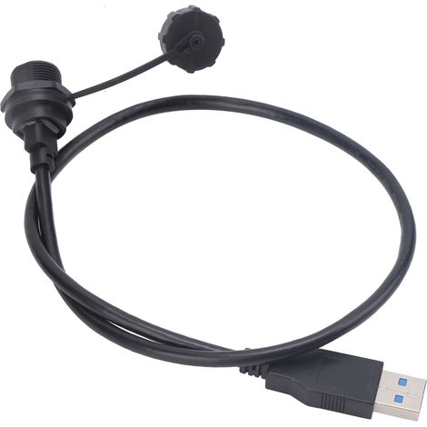Connecteur USB Type C étanche, filetage interne, verrouillable, prise encastrée E10TPC-TF-F/U3-AM (0,5 m) (1/5)