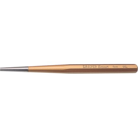 Draper Expert 6mm x 250mm Long Taper Pin Punch - Heavy-Duty Tapered Punch for Precise Pin Installation and Removal (1/5)