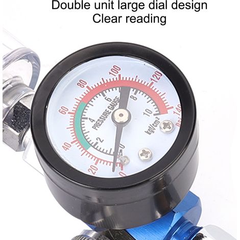 Régulateur de pression pour pompe à air, filtre pour compresseur d'air comprimé, manomètre, détendeur, régulateur de pression, processeur de source d'air (1/5)