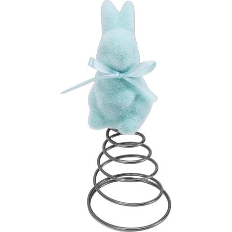 Décoration de Sommet d'arbre de Lapin de pâques, Ornement de Lapin floqué de Printemps pour Vacances, Fournitures de fête à Domicile (Blue) (1/5)
