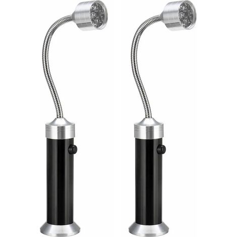 Luz magnética para barbacoa de 2 piezas, LED flexible de 360°, aluminio impermeable, luz inalámbrica portátil para parrilla con base. (1/5)