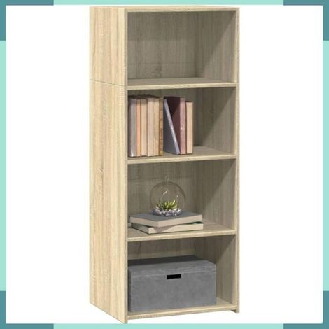 846399 Buffet haut chêne sonoma 50x41x124 cm bois d'ingénierie (1/5)